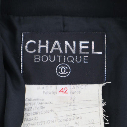 Chanel Vintage Embroidery Trim Jacket Black 42 — view 3