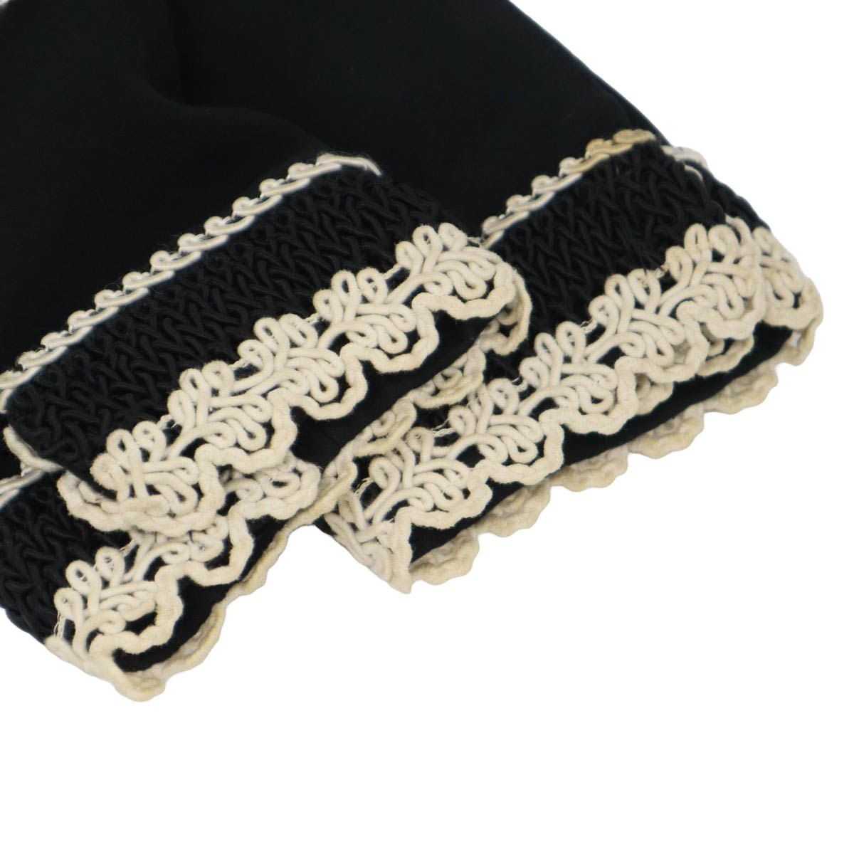 Chanel Vintage Embroidery Trim Jacket Black 42 — view 4