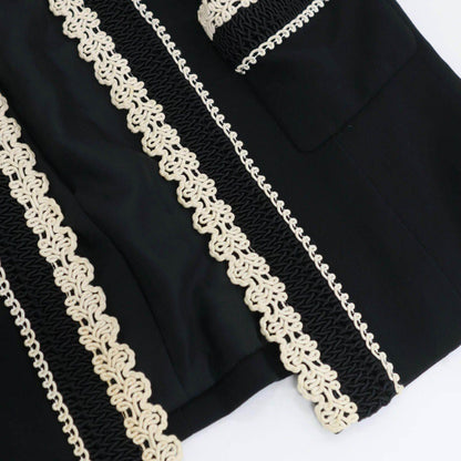 Chanel Vintage Embroidery Trim Jacket Black 42 — view 5