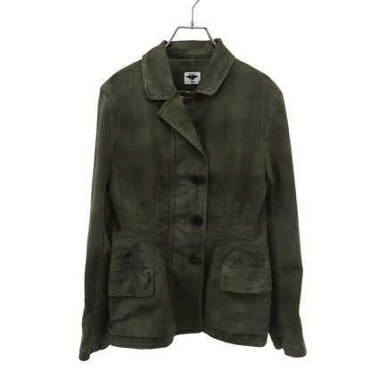 Dior Garment Dyed Denim Blazer Jacket Green