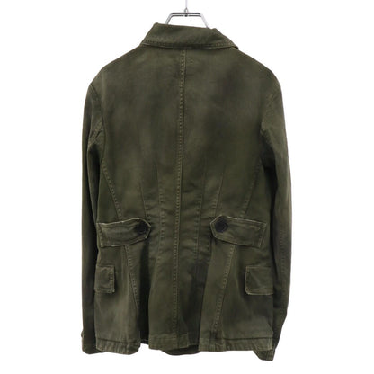 Dior Garment Dyed Denim Blazer Jacket Green — view 2