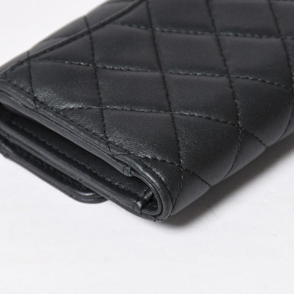 Chanel Classic Small Flap Wallet Trifold CC Logo So Black — view 8