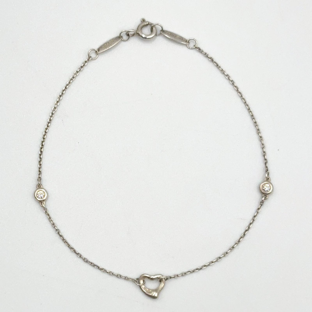 Tiffany & Co Open Heart Silver Bracelet — view 3