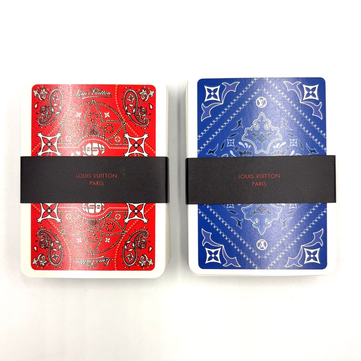 Louis Vuitton Etui Cartes de Vigitt Game LV Ers Bandana Pattern Paper Blue Red — view 2