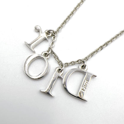 Dior Logo Metal Silver Necklace — view 2