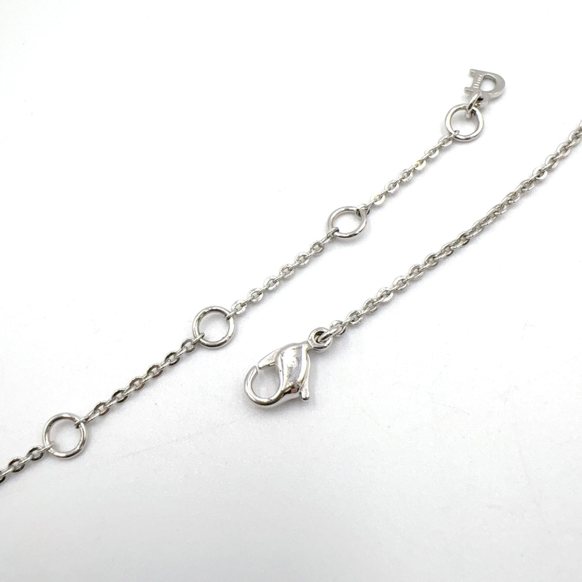 Dior Logo Metal Silver Necklace — view 8