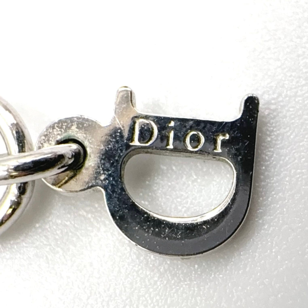 Dior Logo Metal Silver Necklace — view 5