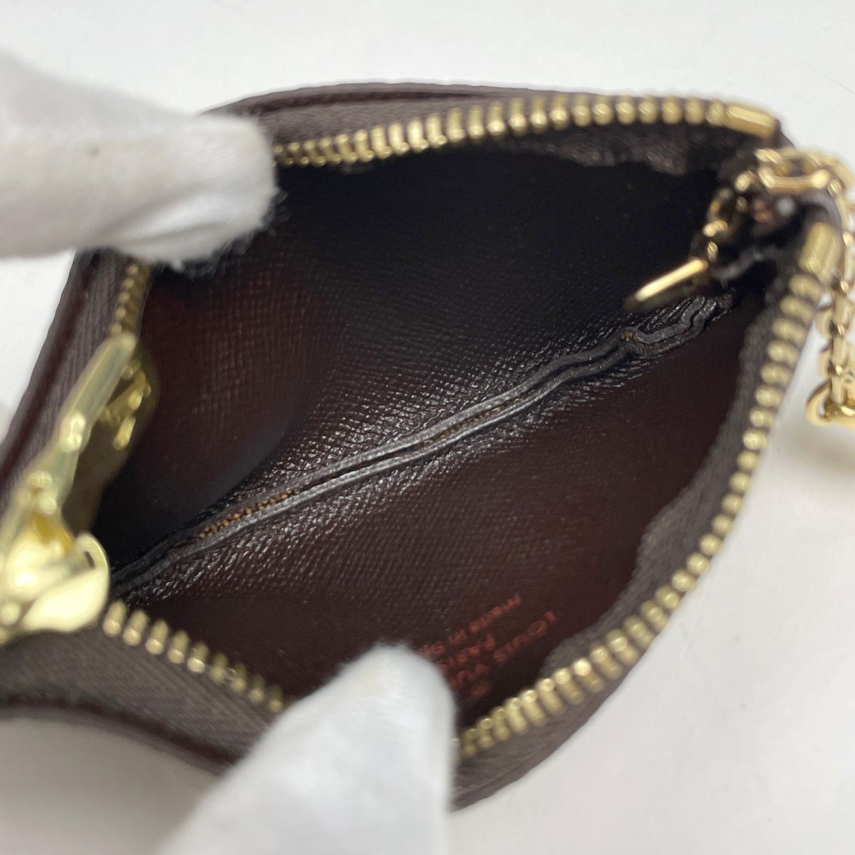 Louis Vuitton Pochette Cles Coin Purse Damier Brown — view 6