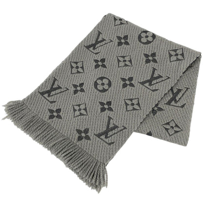 Louis Vuitton Scarf Monogram Wool Silk Gray
