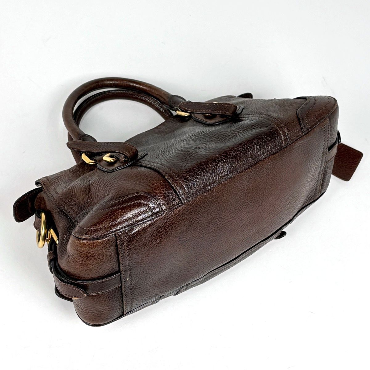 Prada Handbag 2-Way Leather Brown — view 2