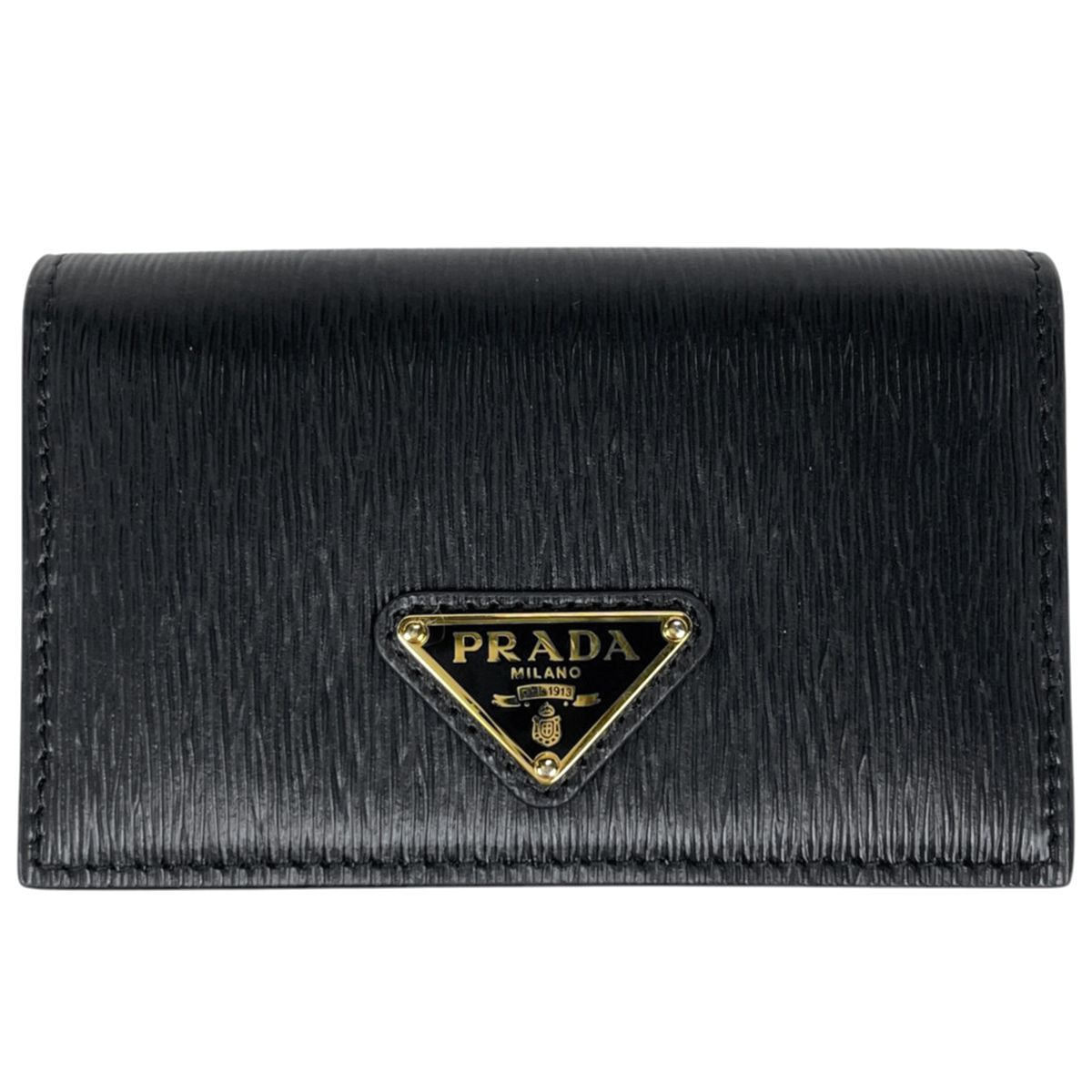 Prada Card Case Leather Nero