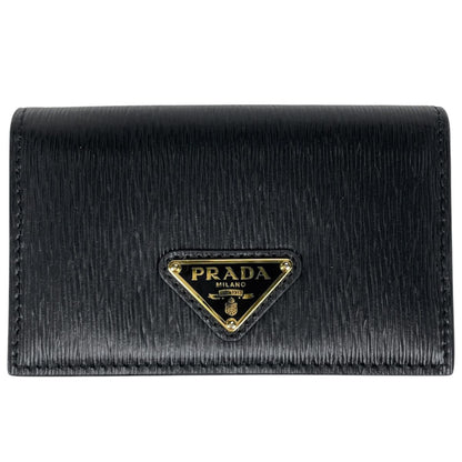 Prada Card Case Leather Nero