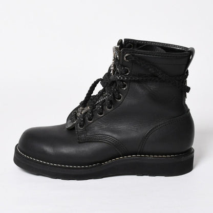 Chrome Hearts Wesco Fireman Center Zip Boots Black — view 3