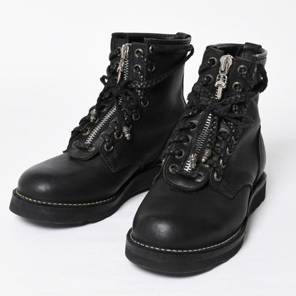 Chrome Hearts Wesco Fireman Center Zip Boots Black — view 2