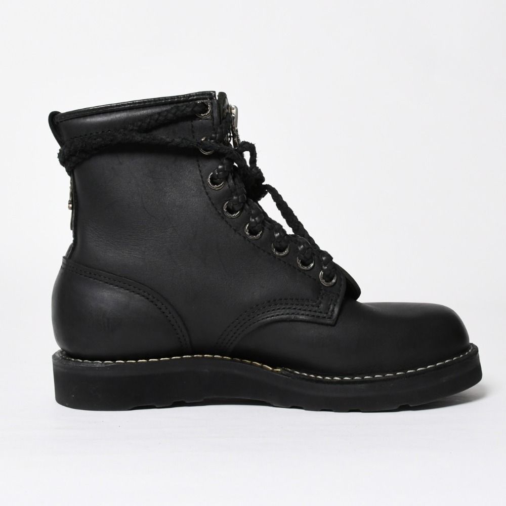 Chrome Hearts Wesco Fireman Center Zip Boots Black — view 4
