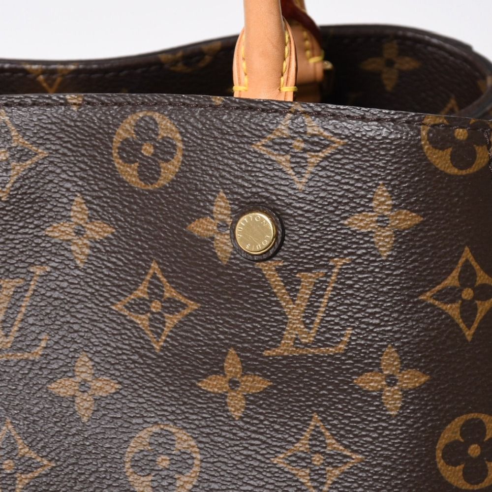 Louis Vuitton Montaigne MM Monogram Handbag Brown — view 8