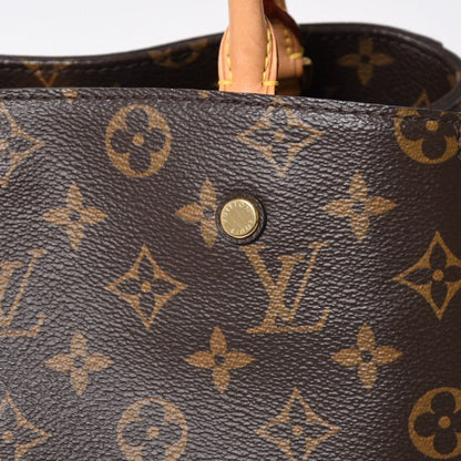 Louis Vuitton Montaigne MM Monogram Handbag Brown — view 8