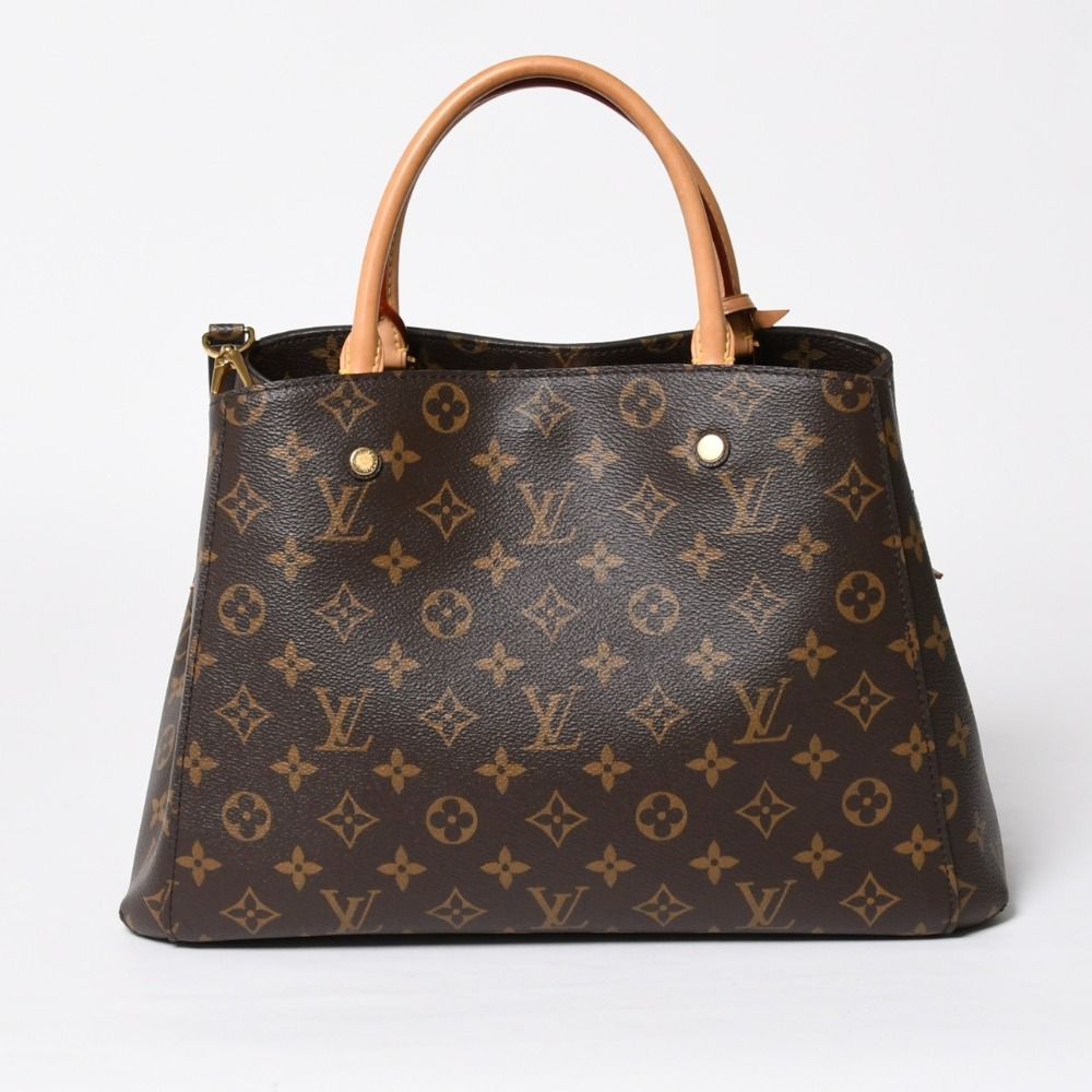 Louis Vuitton Montaigne MM Monogram Handbag Brown — view 2