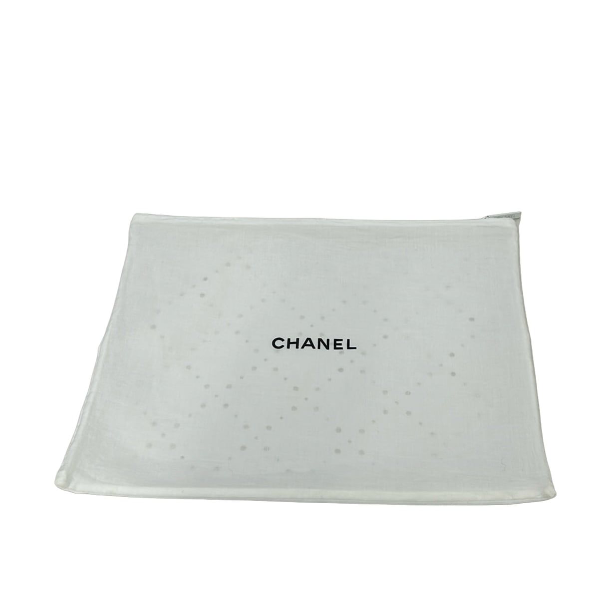 Chanel Scarf Beige Dark Gray Wool — view 5