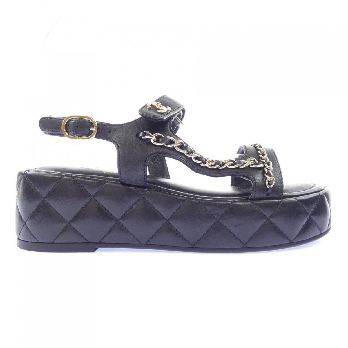 Chanel Quilted Sandals Black
