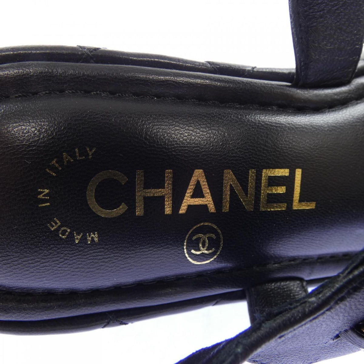 Chanel Quilted Sandals Black — view 6