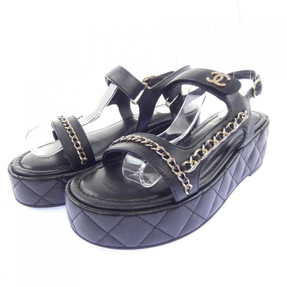Chanel Quilted Sandals Black — view 3