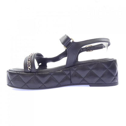 Chanel Quilted Sandals Black — view 2