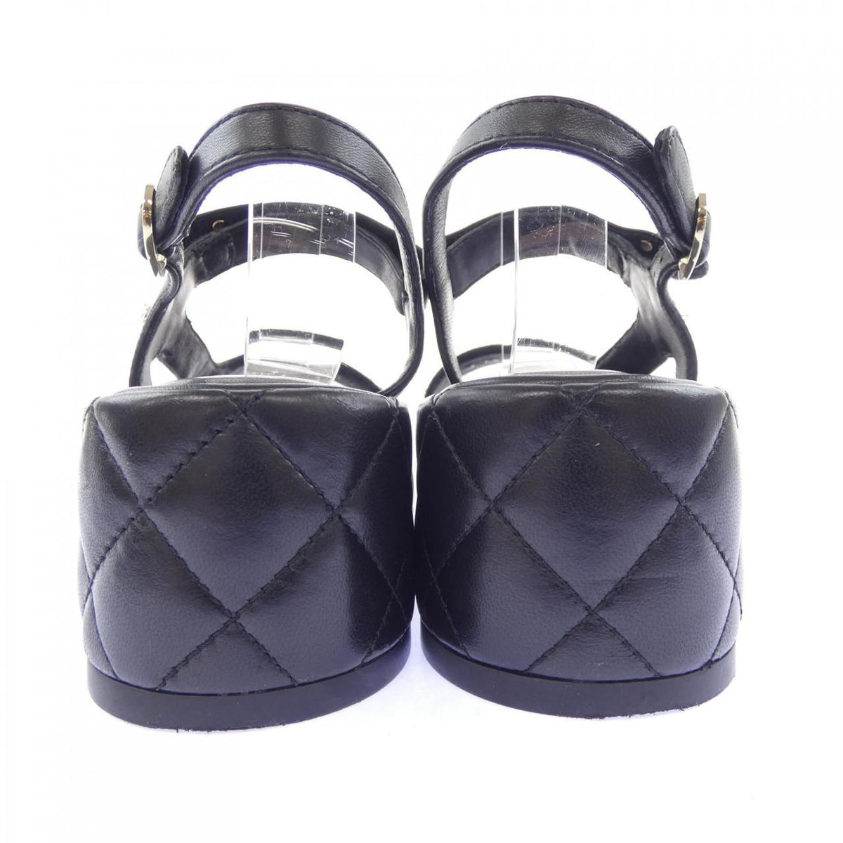 Chanel Quilted Sandals Black — view 5