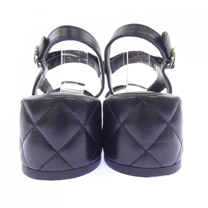 Chanel Quilted Sandals Black — view 5