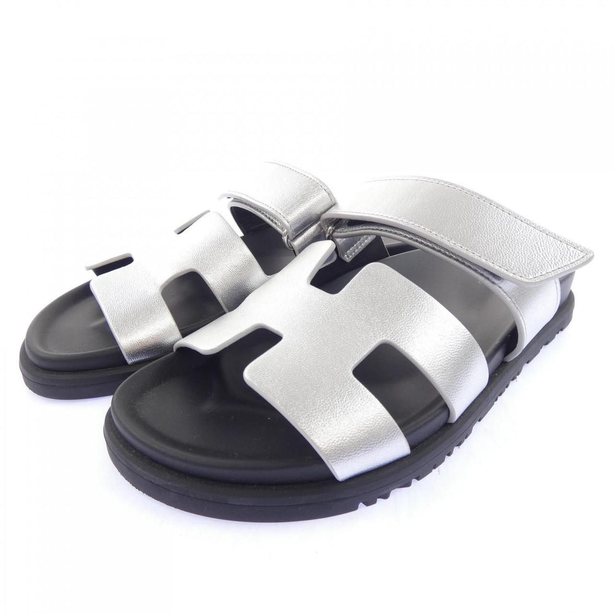 Hermes Chypre Sandals Silver — view 3