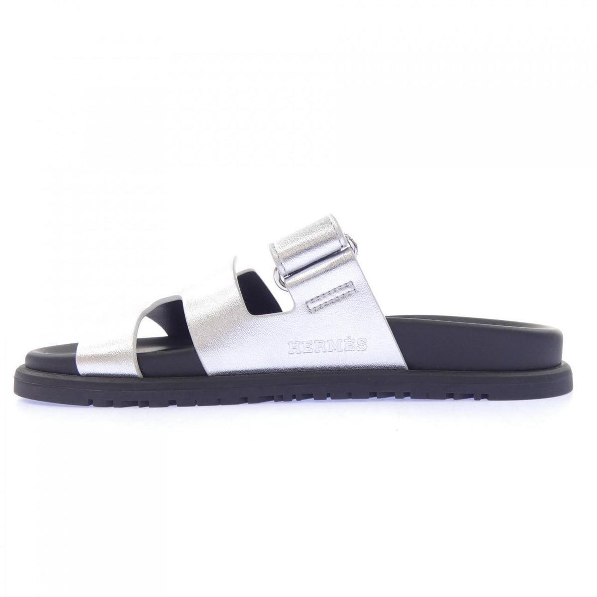 Hermes Chypre Sandals Silver — view 2