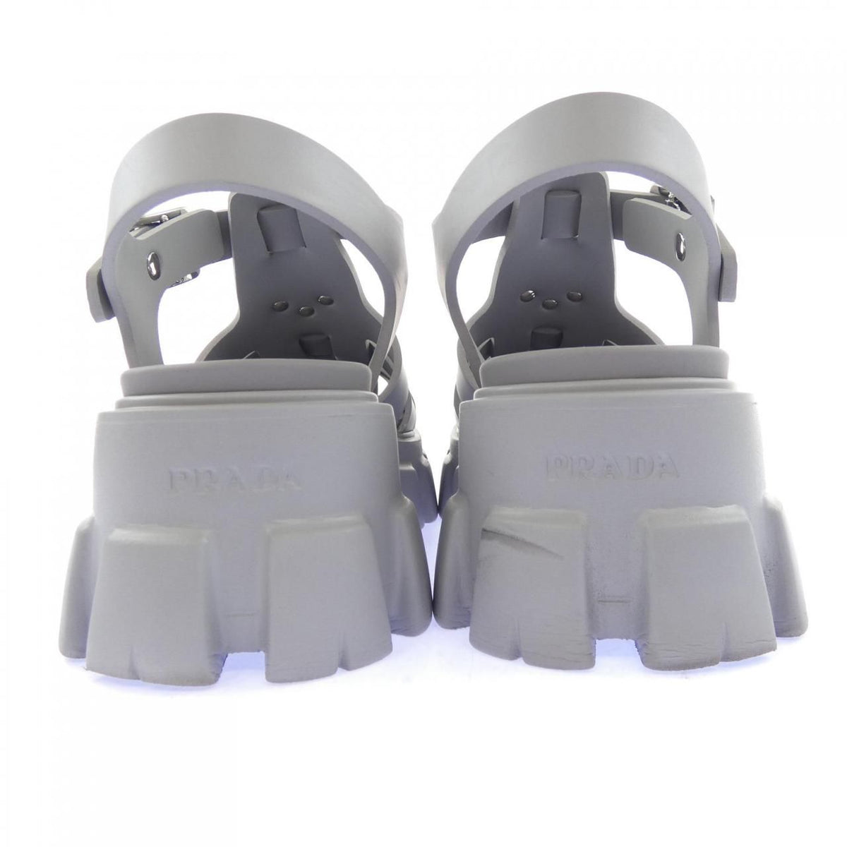 Prada Monolith Rubber Sandals Triangle Logo — view 5
