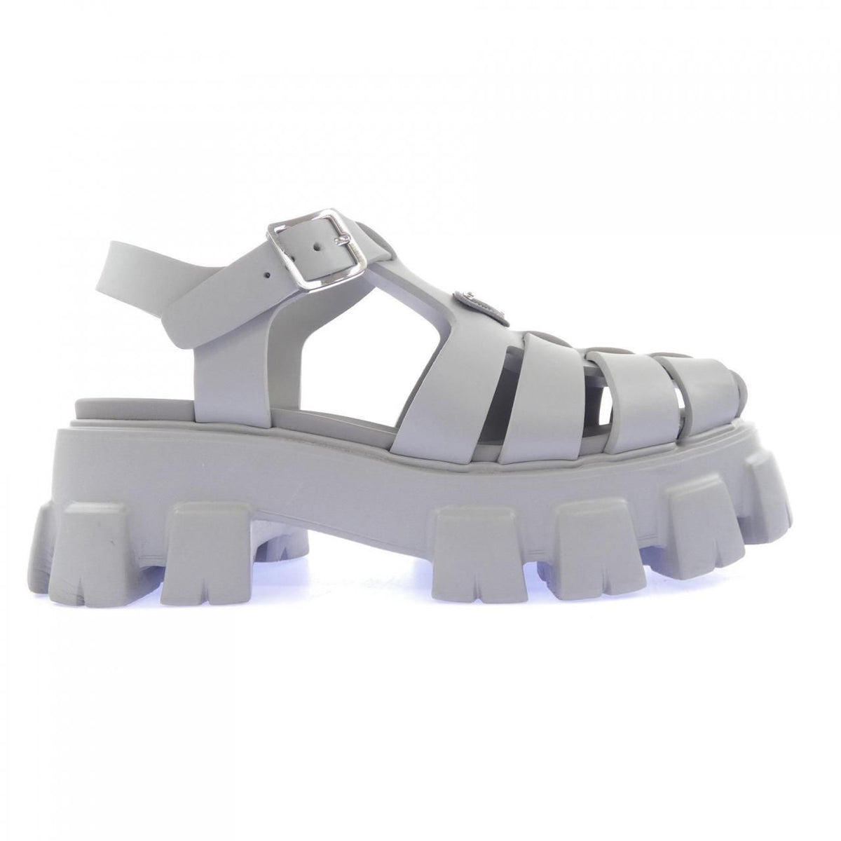 Prada Monolith Rubber Sandals Triangle Logo