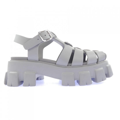 Prada Monolith Rubber Sandals Triangle Logo