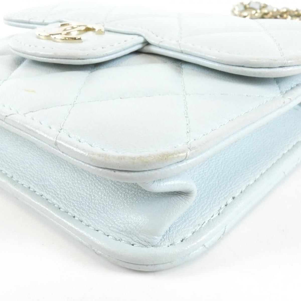 Chanel Chain Clutch Blue — view 3