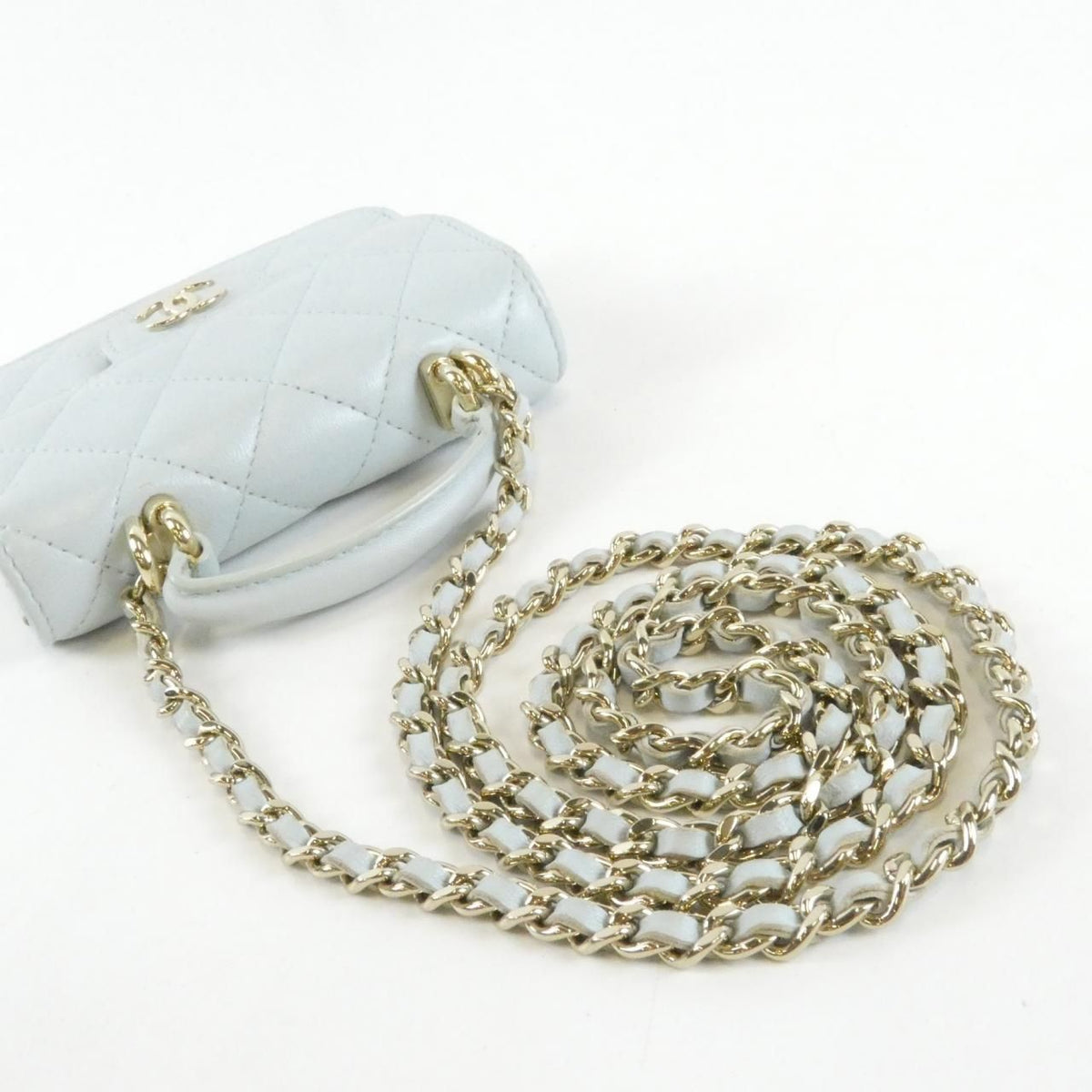 Chanel Chain Clutch Blue — view 6
