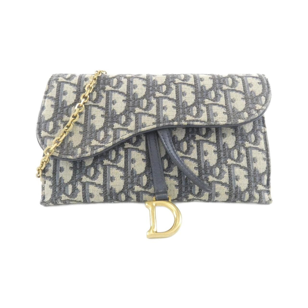 Dior Oblique Saddle Pouch S ZQ Chain Wallet