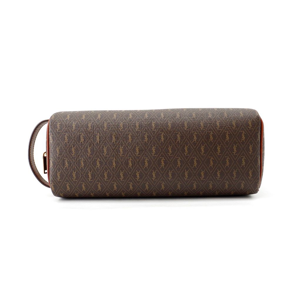 Saint Laurent Paris Second Monogram Leather Clutch — view 3