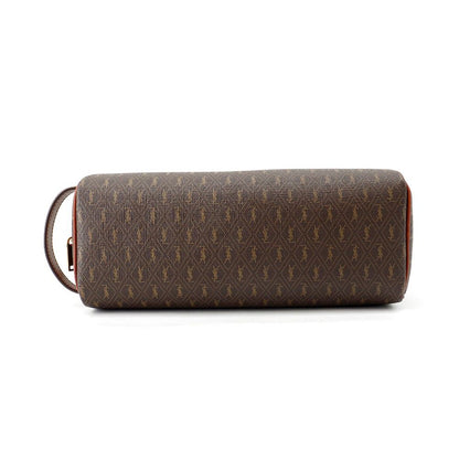 Saint Laurent Paris Second Monogram Leather Clutch — view 3