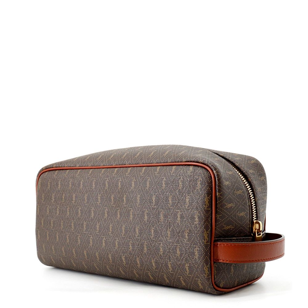 Saint Laurent Paris Second Monogram Leather Clutch — view 2