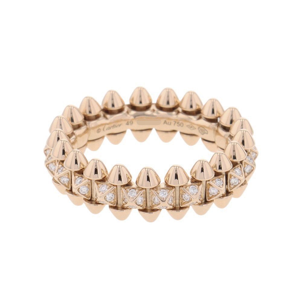 Cartier Ring Clash de Cartier SM Small Model Diamond Total 18k Pink Gold