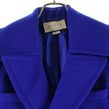Gucci Wool Long Coat Blue — view 3