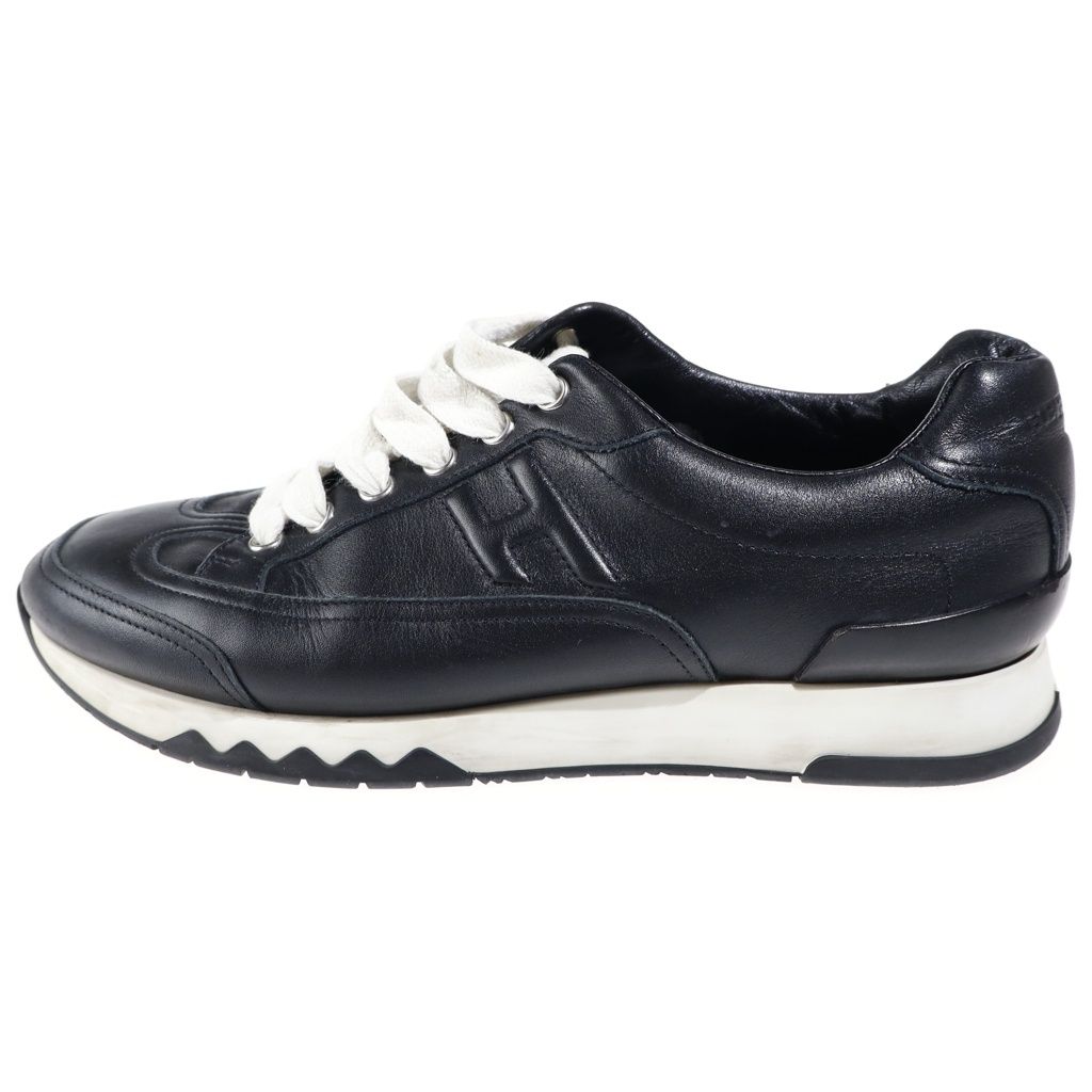 Hermes Trail Leather Sneakers Black