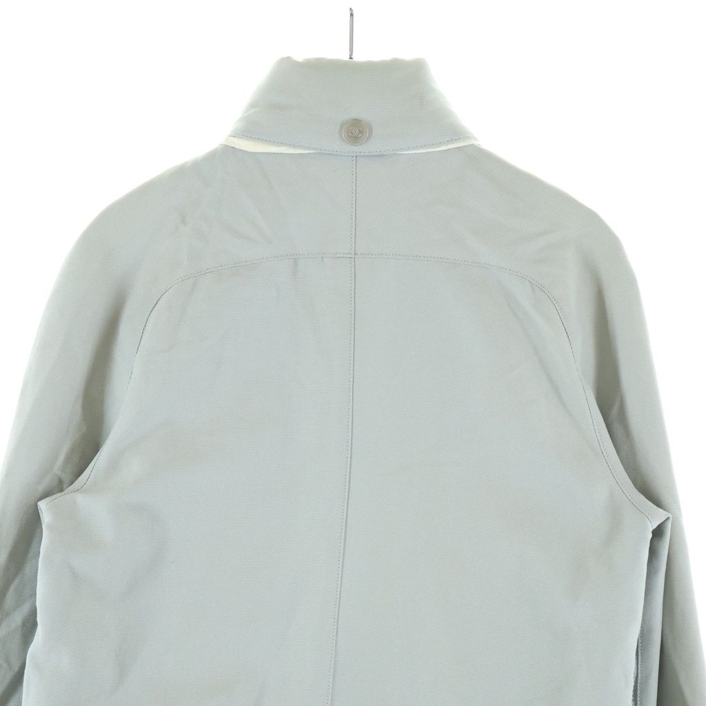 Chanel Sports Line Coco Buttons Long Zip Coat Light Gray 38 — view 4