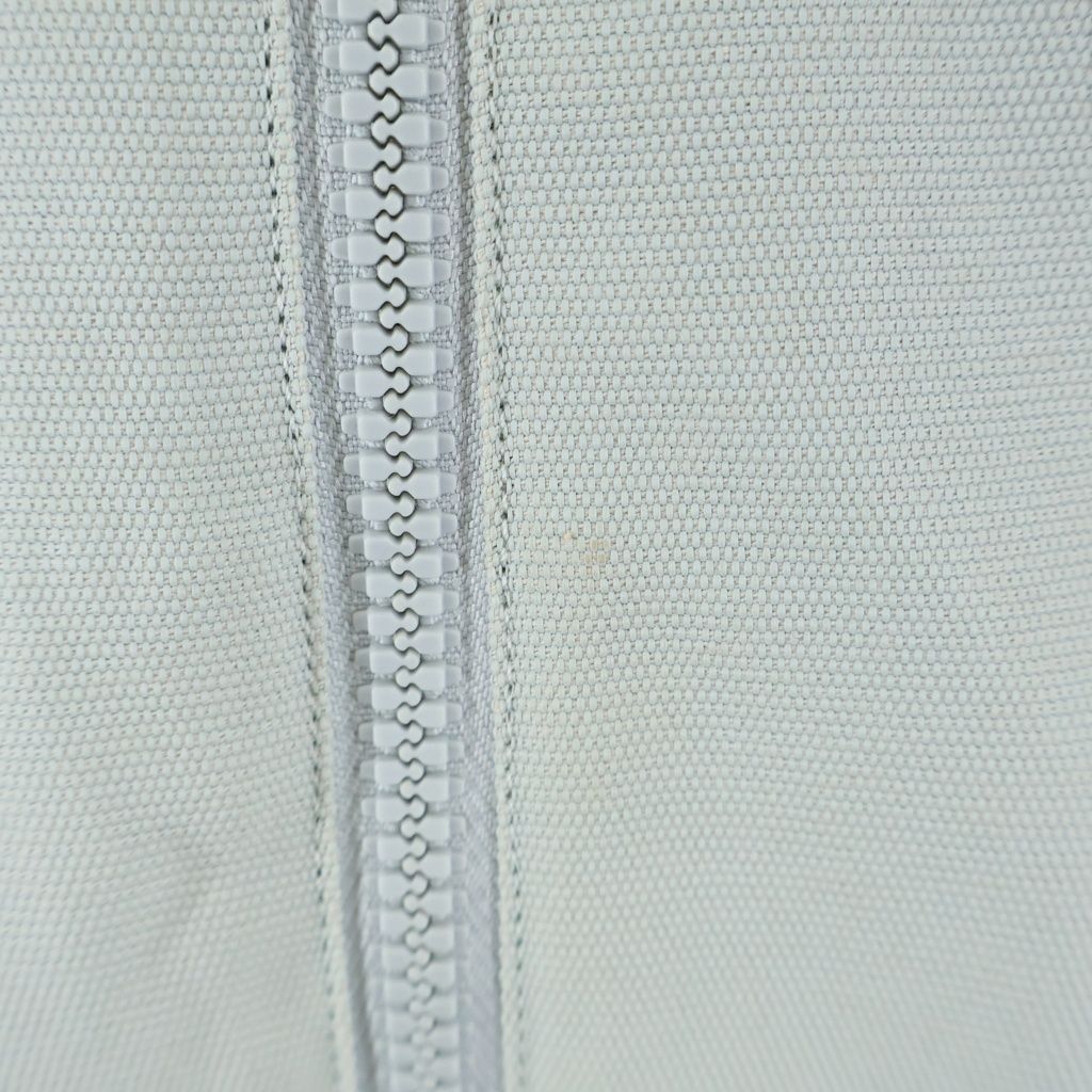 Chanel Sports Line Coco Buttons Long Zip Coat Light Gray 38 — view 5
