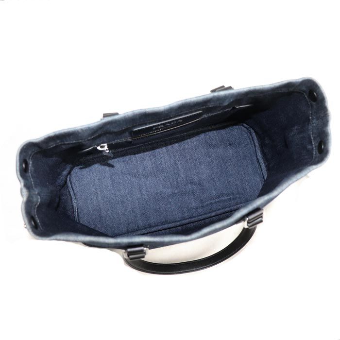 Prada Denim Tote Bag Blue — view 4