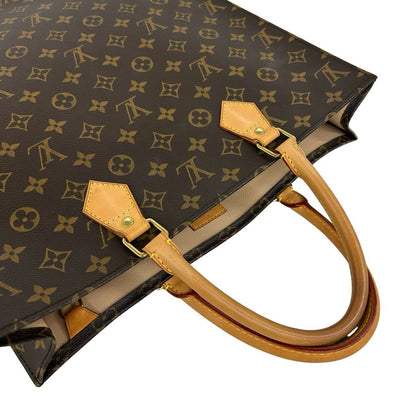 Louis Vuitton Sac Plat Monogram Leather Tote Bag Business Brown — view 4