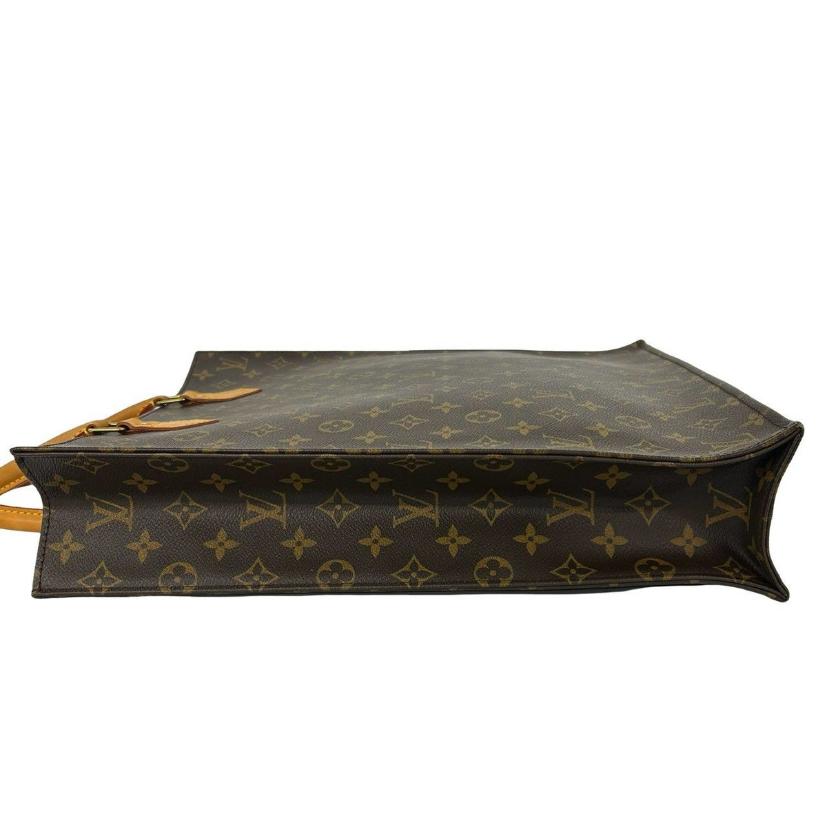 Louis Vuitton Sac Plat Monogram Leather Tote Bag Business Brown — view 5