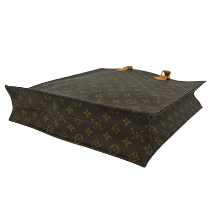 Louis Vuitton Sac Plat Monogram Leather Tote Bag Business Brown — view 8