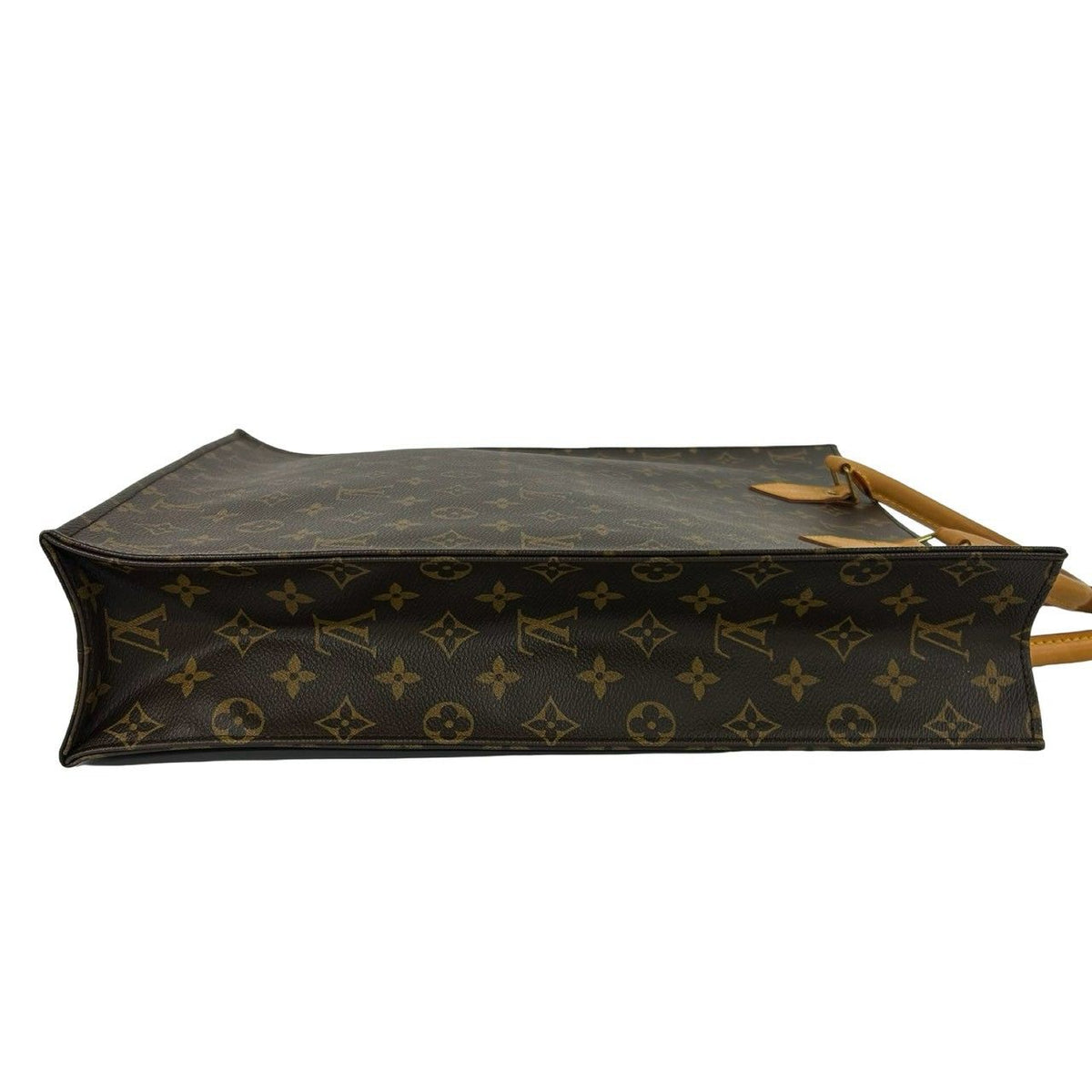 Louis Vuitton Sac Plat Monogram Leather Tote Bag Business Brown — view 6